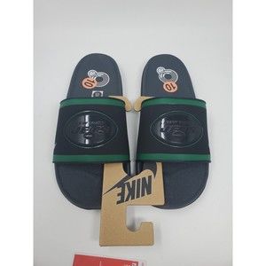 Nike Off Court Mens New York Jets Slides Size 10 Black NWT Sandals Shoes NFL